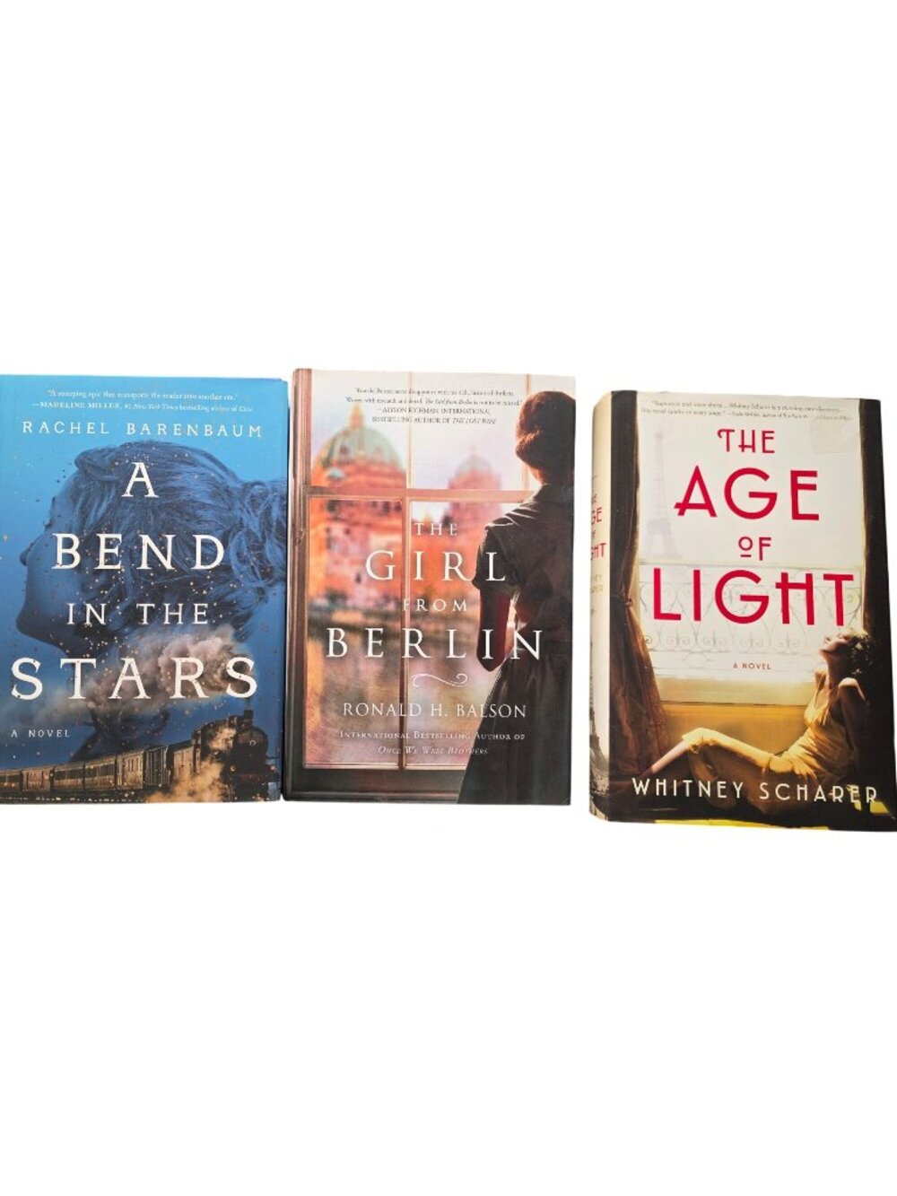 Historical Fiction Book Lot A Bend in the Stars, Girl from Berlin, Age of Light"
